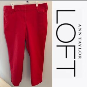EUC Loft The Riviera  Pant with Julie fit in red size 14